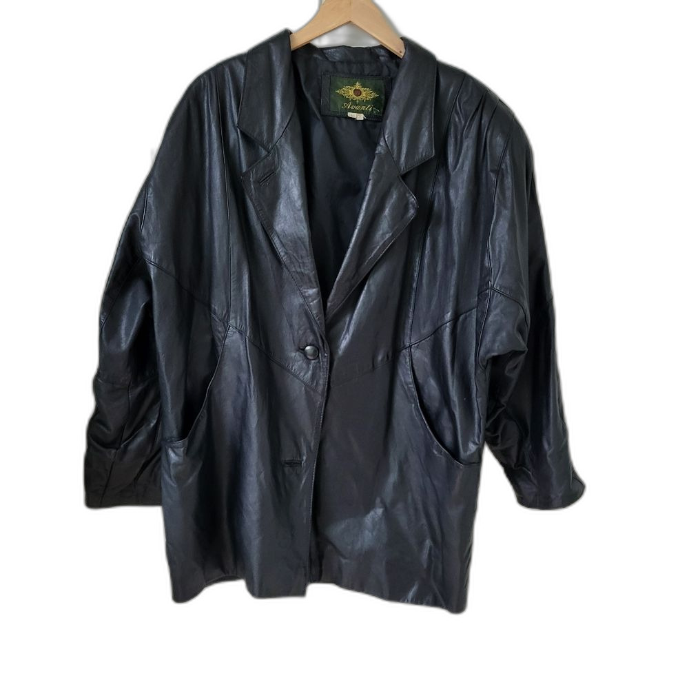 Leather Coat - Size Large by Avanti